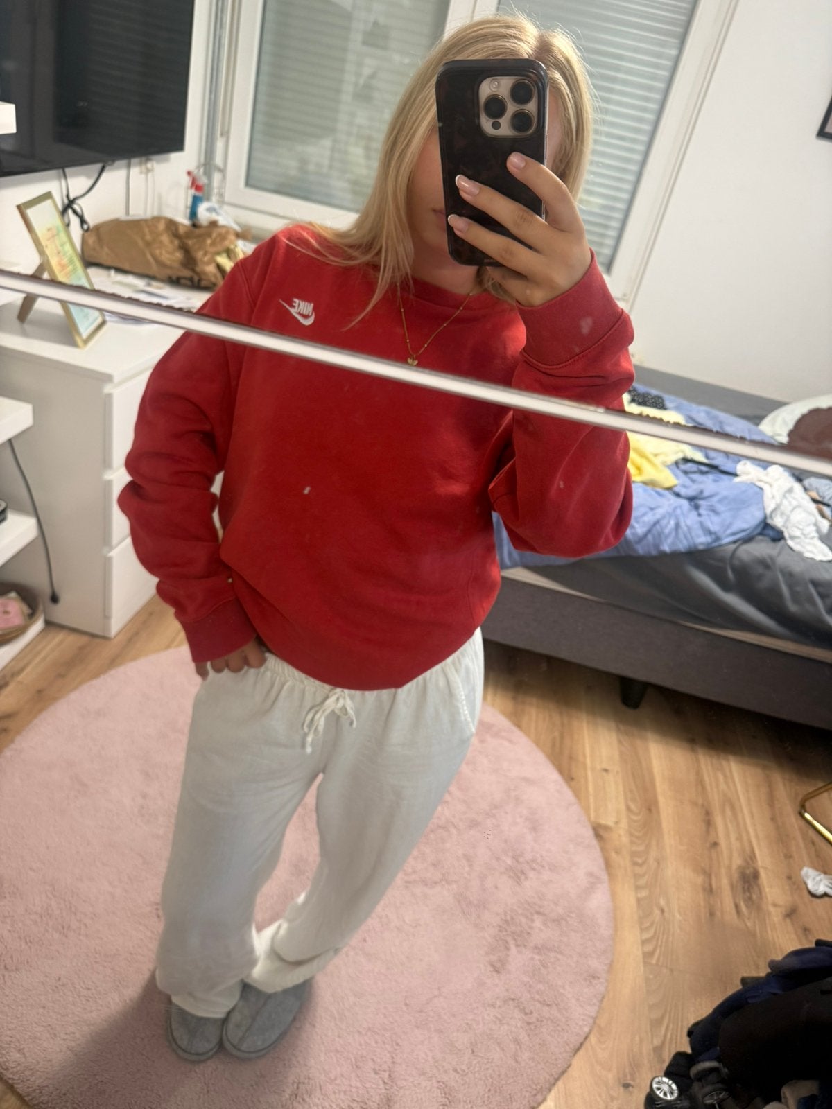 Rode nike trui, Verzenden, Zo goed als nieuw, Rood