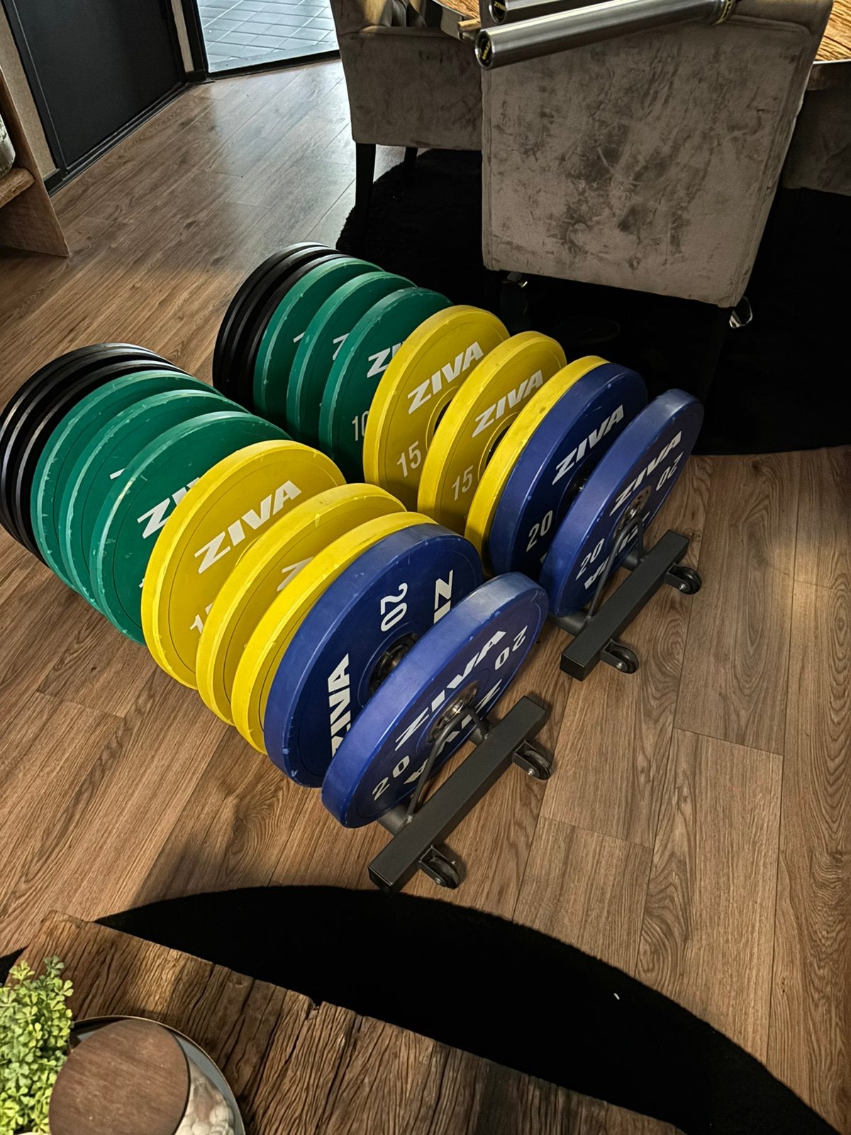 Ziva competition gekleurde rubberen bumperplate 260kg, Ophalen, Zo goed als nieuw, Overige typen