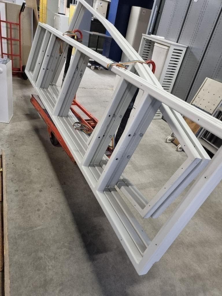 2x zware kokerbalken metalen frame koker 270/ 300x120x50 cm, Doe-het-zelf en Verbouw, Metalen, Ophalen, Gebruikt