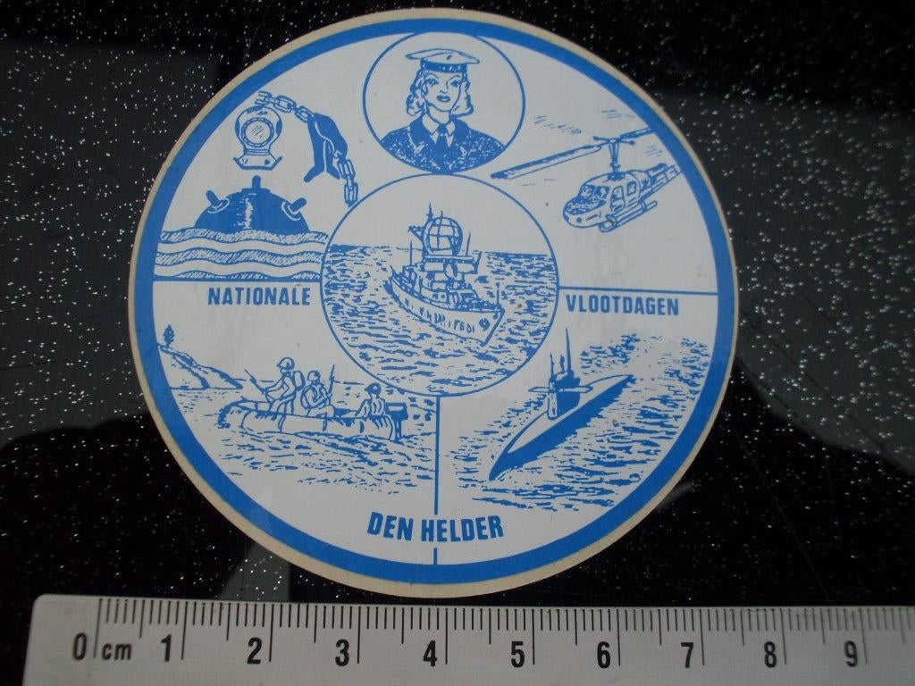 sticker nationale vlootdagen den helder delfs blauw achtig, Verzenden, Zo goed als nieuw, Bedrijf of Vereniging