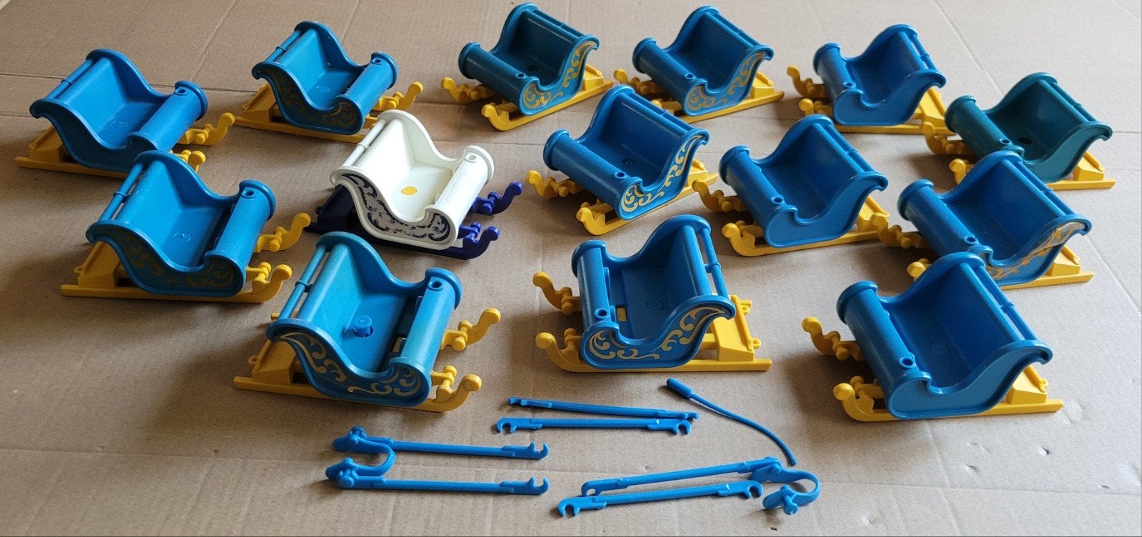 14 x oude blauwe playmobil arreslee, Kinderen en Baby's, Ophalen of Verzenden, Gebruikt