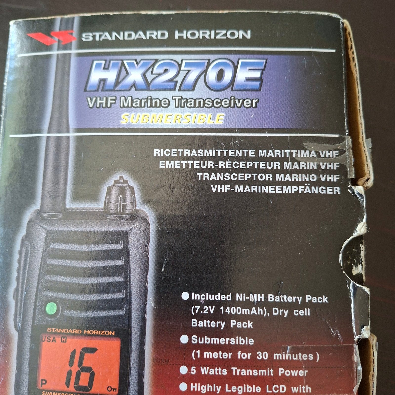 Handmarifoon HX270E. STANDARD HORIZON, Watersport en Boten, Ophalen of Verzenden, Zo goed als nieuw