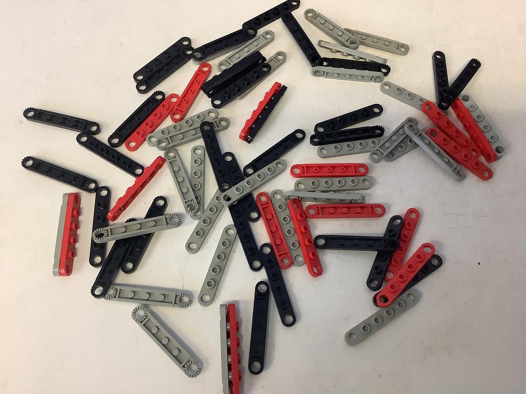 Lego technic plaat 1x6 met getande uiteinden, Ophalen of Verzenden, Gebruikt, Losse stenen, Lego