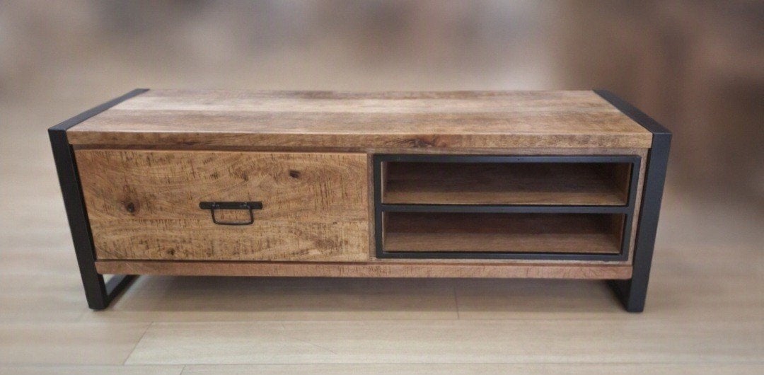 Industriëel tv meubel in nieuwstaat, Ophalen, 25 tot 50 cm, Minder dan 100 cm