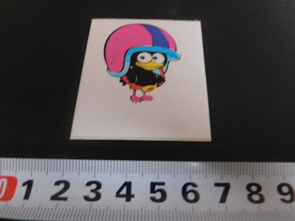 sticker strip zwart kuiken grote helm, Ophalen of Verzenden, Zo goed als nieuw
