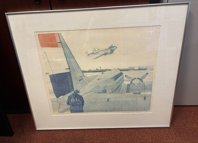 Leentje Linders ets "Coming Home", Ophalen of Verzenden, Militair, Ets, Gesigneerd