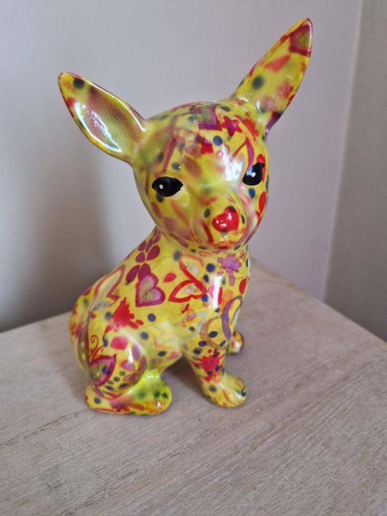 Pomme Pidou Chihuahua, Verzamelen, Spaarpotten, Ophalen of Verzenden, Nieuw, Steen, Aardewerk of Keramiek, Dier