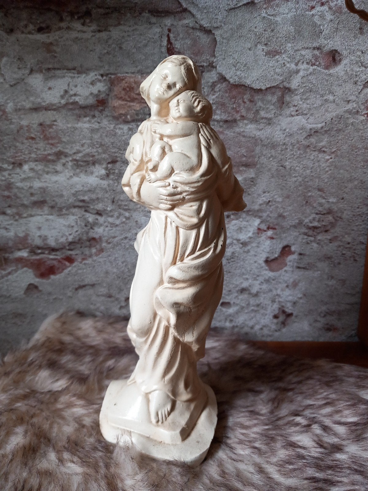 Gipsen beeld Maria met kind, Ophalen of Verzenden