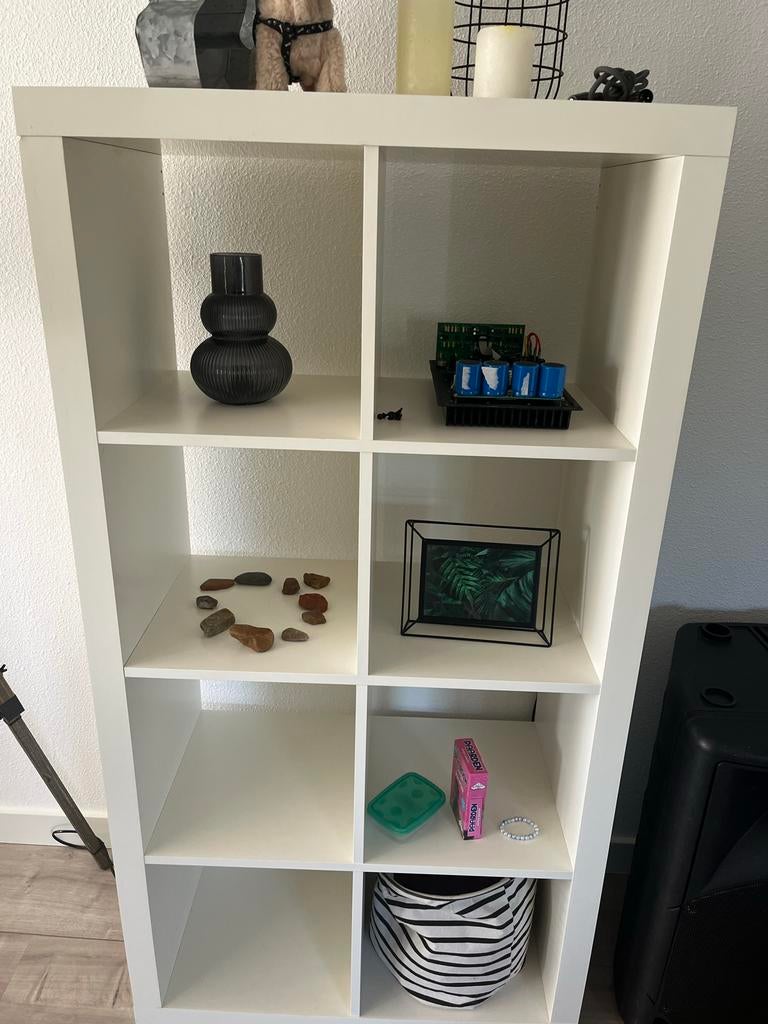IKEA Kallax Kast - Wit (4x2 vakken), Gebruikt, 100 tot 150 cm, 25 tot 50 cm, Overige materialen
