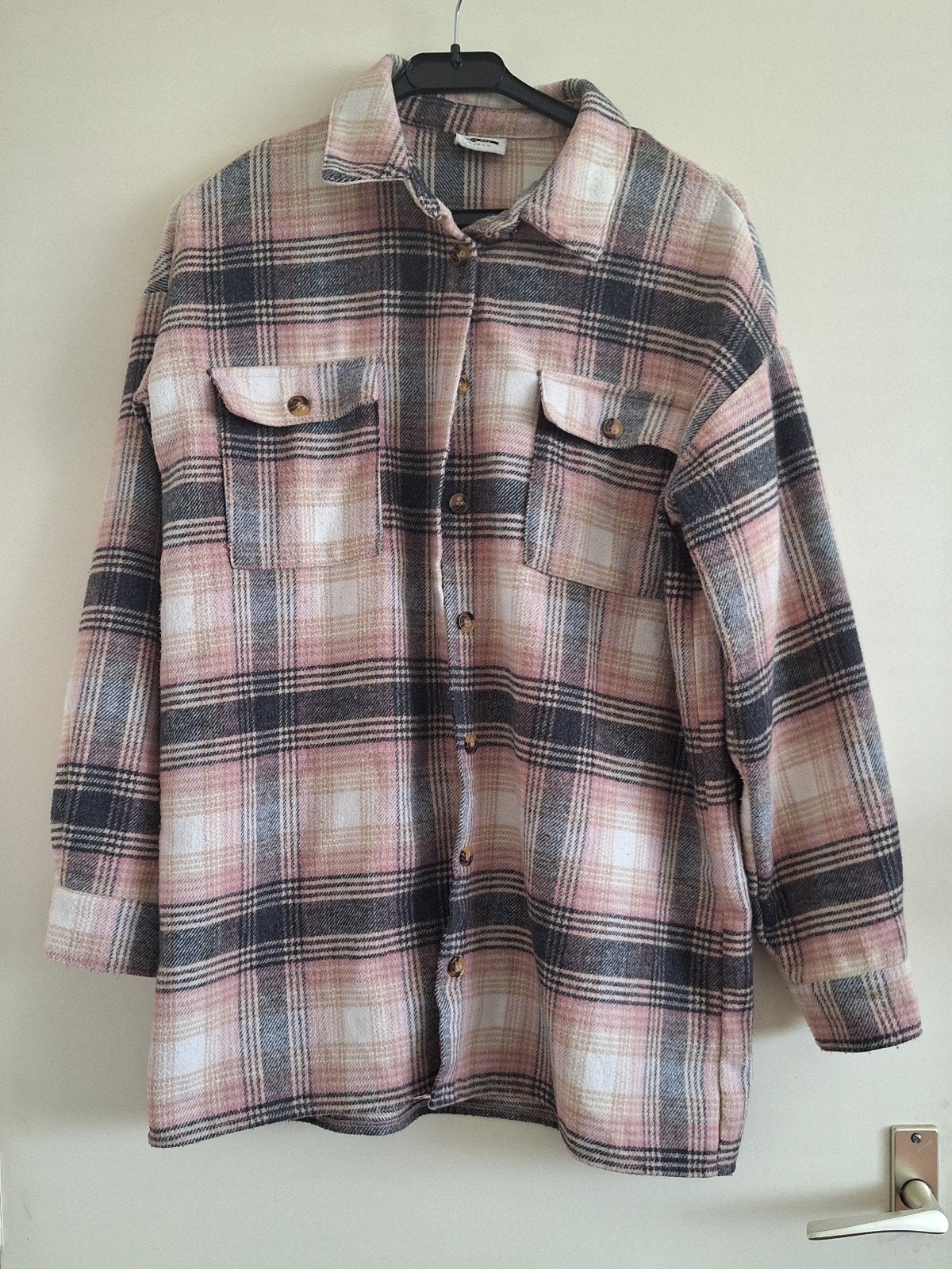 Geruite jas/vest/blouse maat S, Ophalen of Verzenden, Zo goed als nieuw, Maat 36 (S), Grijs