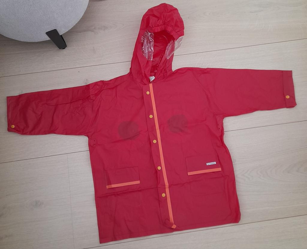 Regenjas, regenbroek en poncho 110/116, Kinderen en Baby's, Ophalen, Zo goed als nieuw, Meisje, Jas