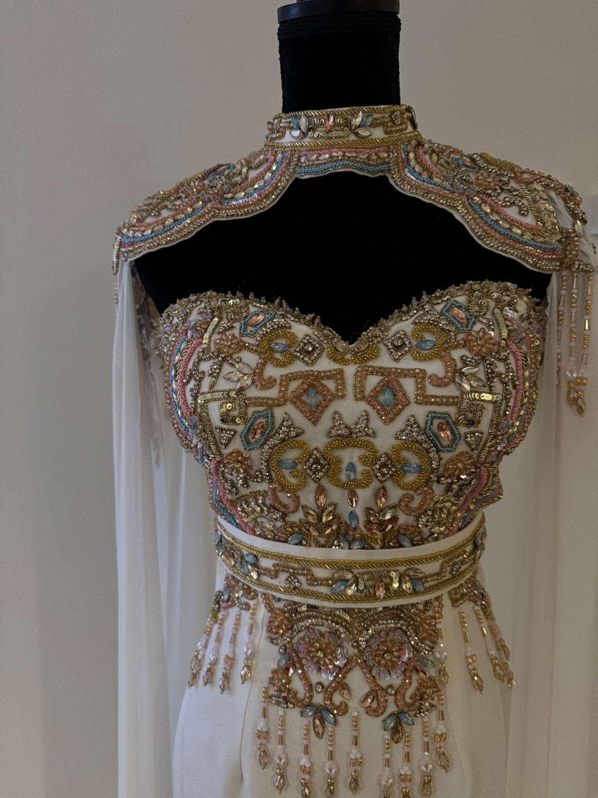 Prachtige Luxe Verlovingsjurk - Maat 36, Kleding | Dames, Jurken, Ophalen of Verzenden, Zo goed als nieuw, Maat 36 (S), Wit