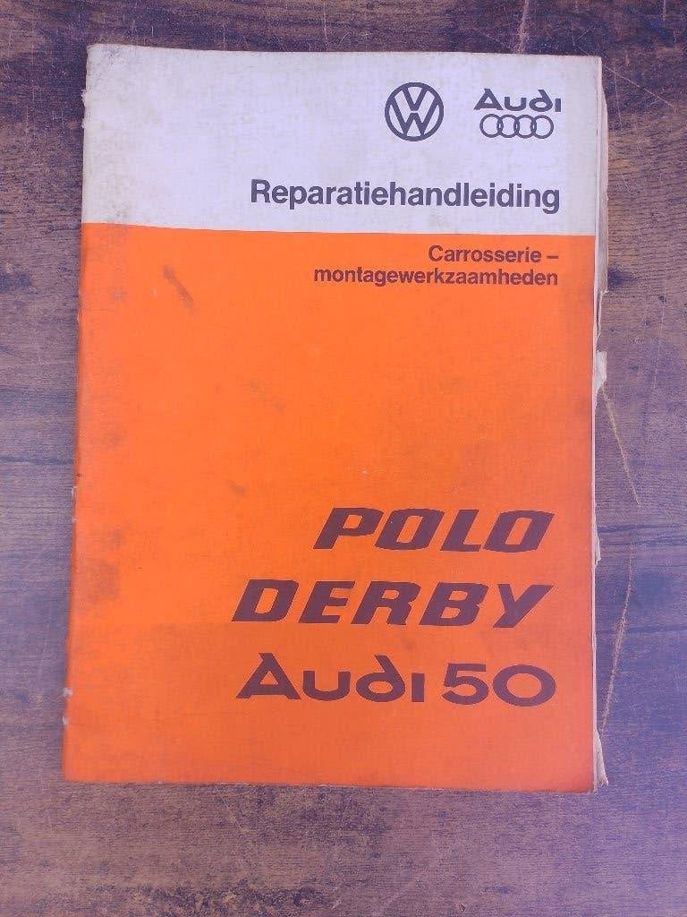 Audi 50 - Polo -Derby dealer werkplaatsboek Carrosserie, Verzenden, Gelezen, Volkswagen