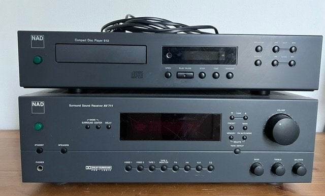 NAD AV 711 Tuner/Versterker en NAD 512 CD-speler, Gebruikt, Losse componenten, Tuner of Radio, Ophalen