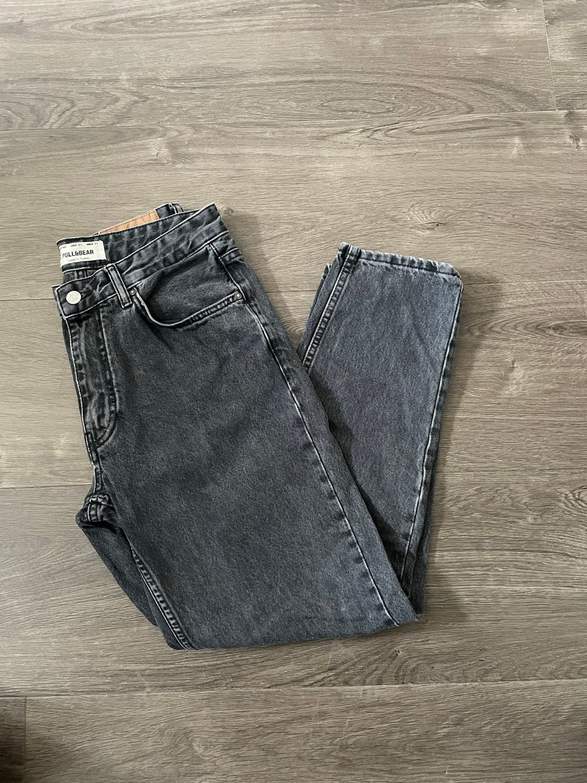 Pull&Bear straight Jeans - zwart, Ophalen of Verzenden, Zo goed als nieuw, Zwart, W32 (confectie 46) of kleiner