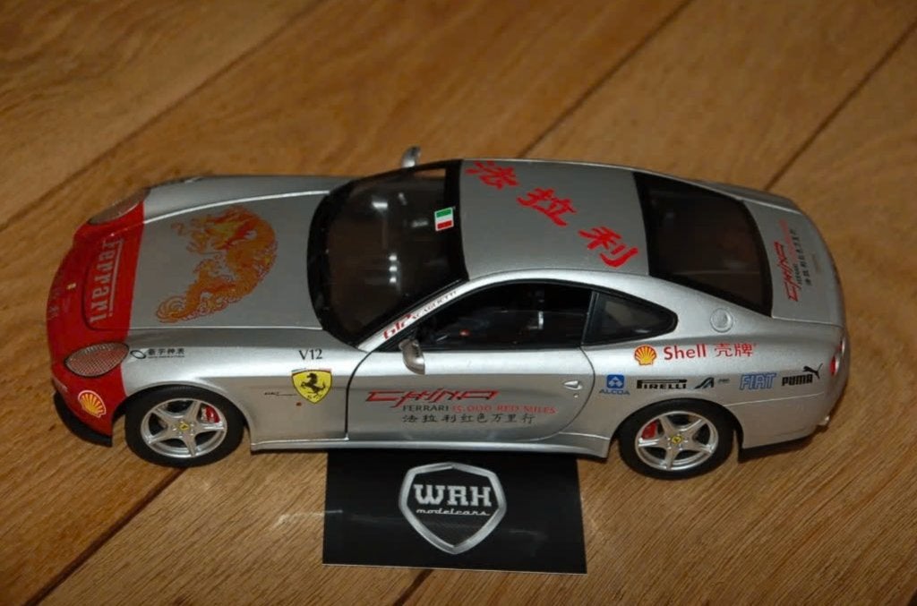 1:18 FERRARI 612 SCAGLIETTI China Silver Hotwheels elite WRH, Verzenden, Zo goed als nieuw, Auto, Hot Wheels