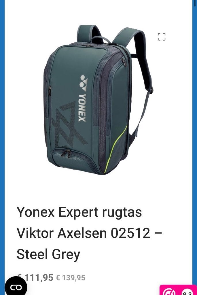 Yonex Expert Backpack Steel Grey tennistas kleding Wilson, Zo goed als nieuw, Tas, Ophalen, L2