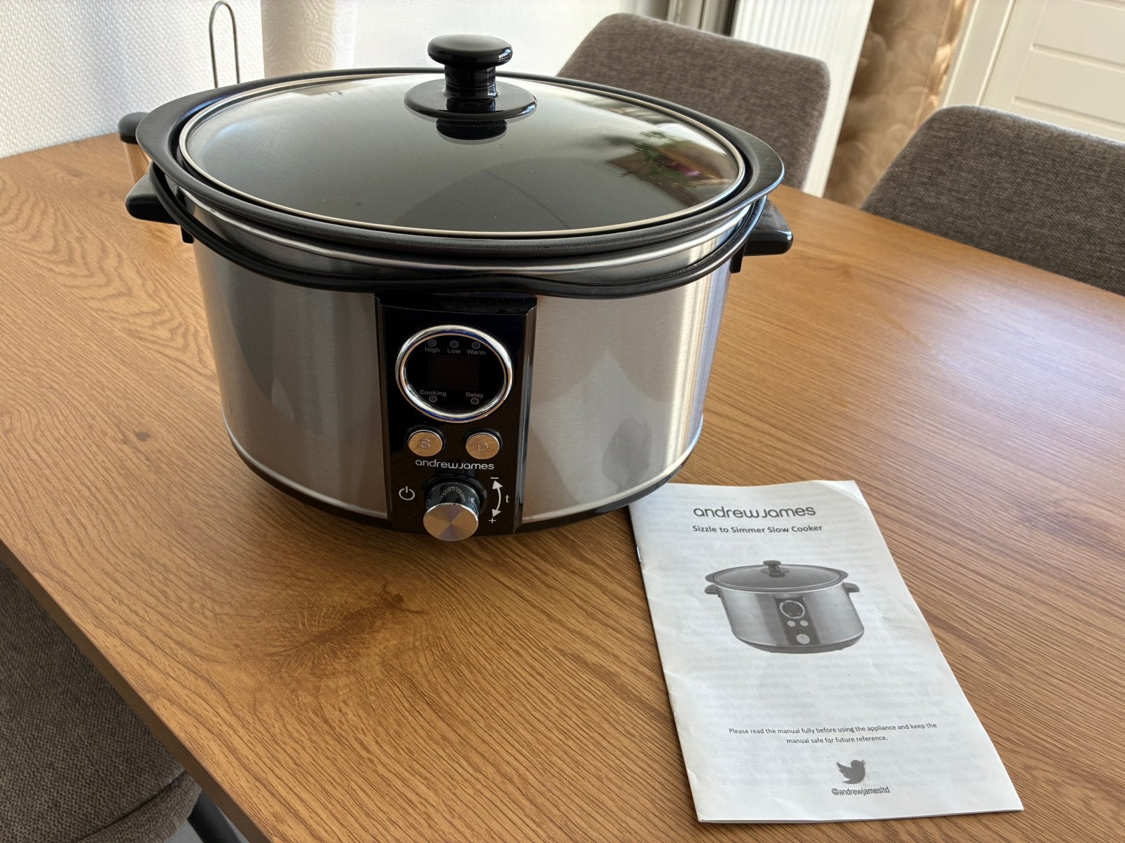 Andrew James Slow Cooker / Crockpot Compleet met handleiding, Ophalen, Zo goed als nieuw