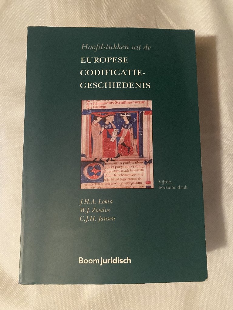 Hoofdstukken uit de Europese codificatiegeschiedenis 5e druk, Ophalen of Verzenden, Alpha, Zo goed als nieuw, WO