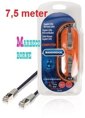 CAT6 FTP/UTP Netwerkkabel RJ45 Male - RJ45 Male 7,5 meter, Bandridge, Nieuw, Info@marbeco.nl, Ophalen of Verzenden