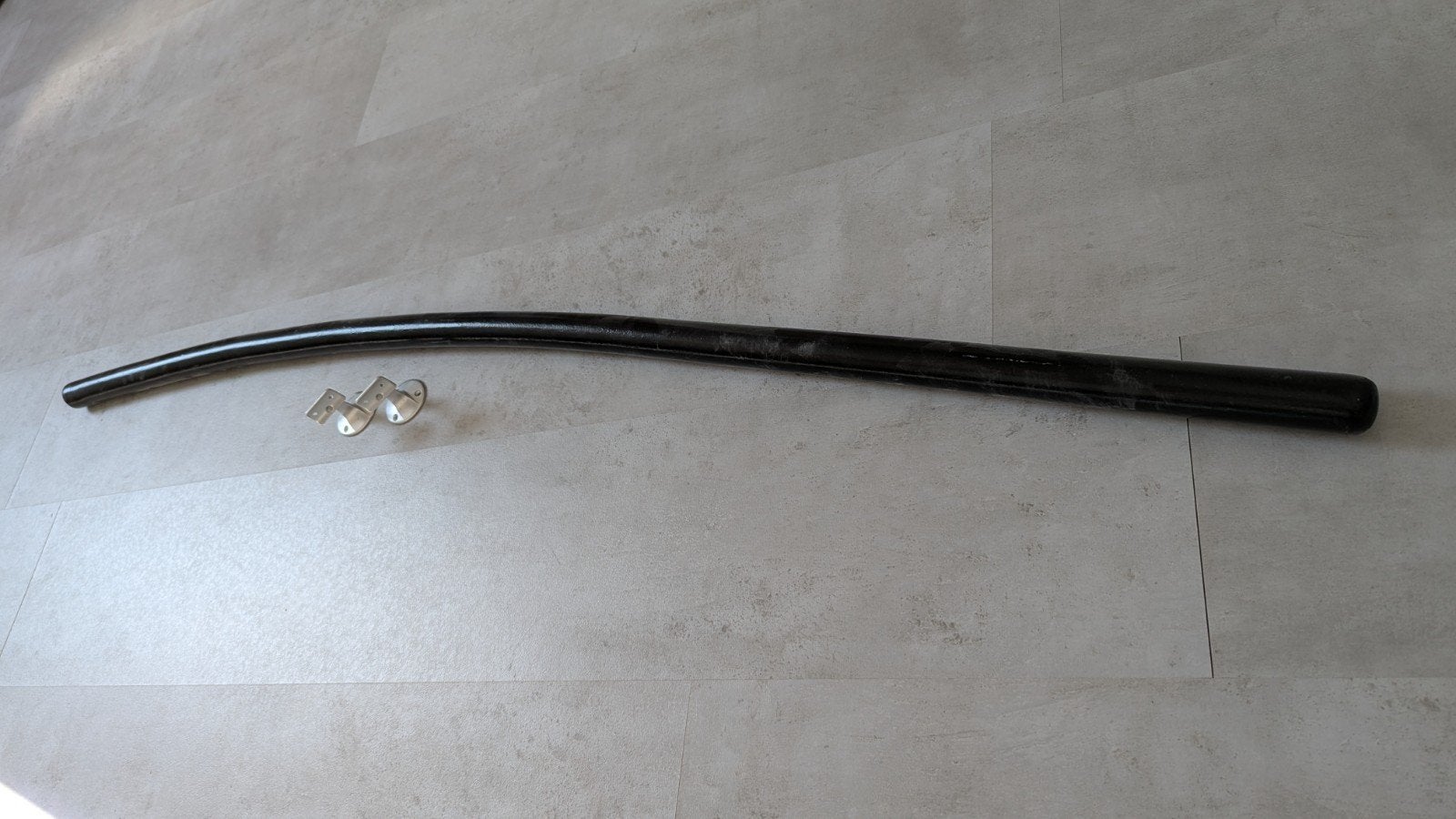 Trapleuning zwart hout, Doe-het-zelf en Verbouw, Ophalen, Zo goed als nieuw, Trap, Minder dan 2 meter