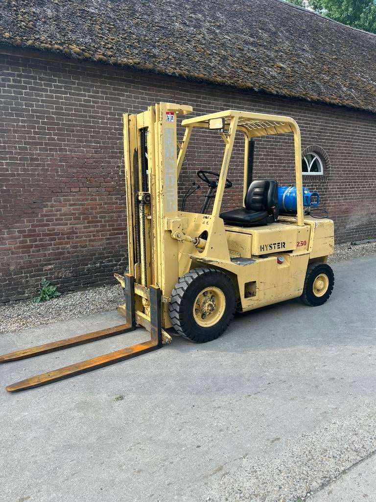 Hyster 2.5xl freelift 3delig mast 460cm lpg ruw terrein top✅, Ophalen of Verzenden, LPG, Heftruck