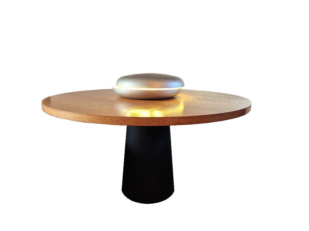 Schitterende Moooi Marcel Wanders design eettafel rond 140, Ophalen, Gebruikt, Hout