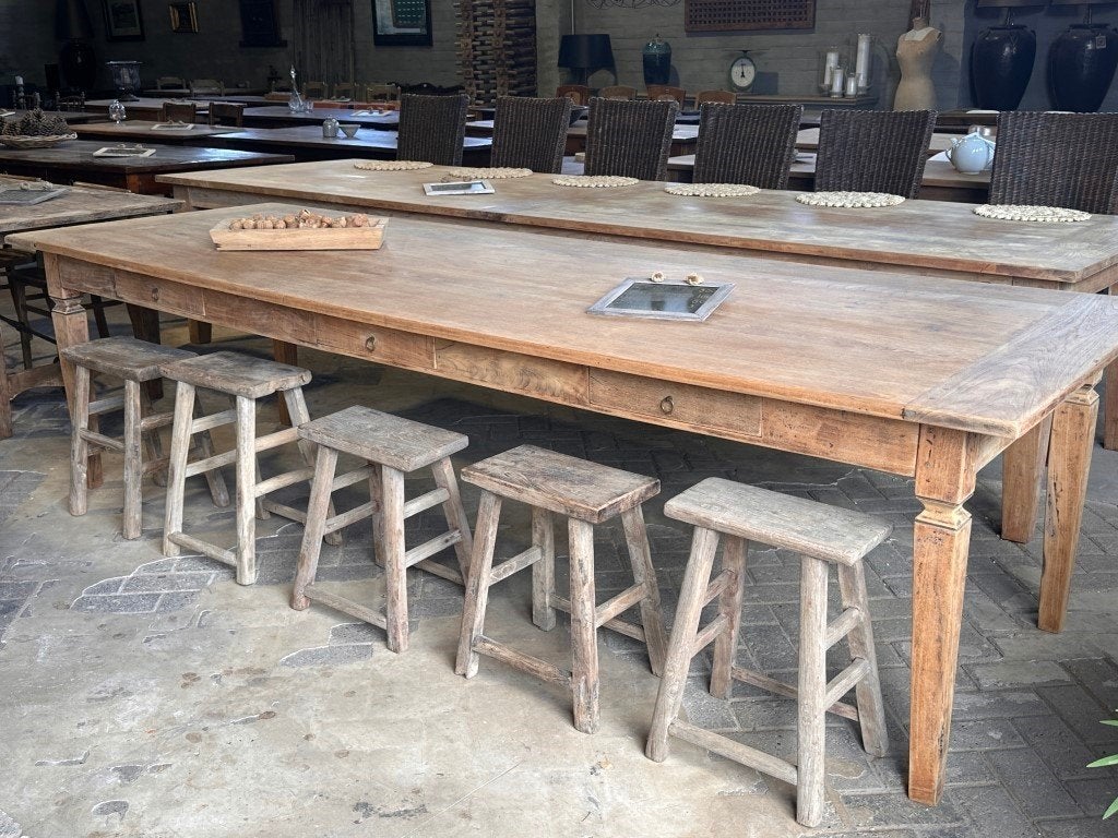 5 rechthoekige houten krukjes / prijs per stuk, Ophalen of Verzenden, Nieuw, Hout