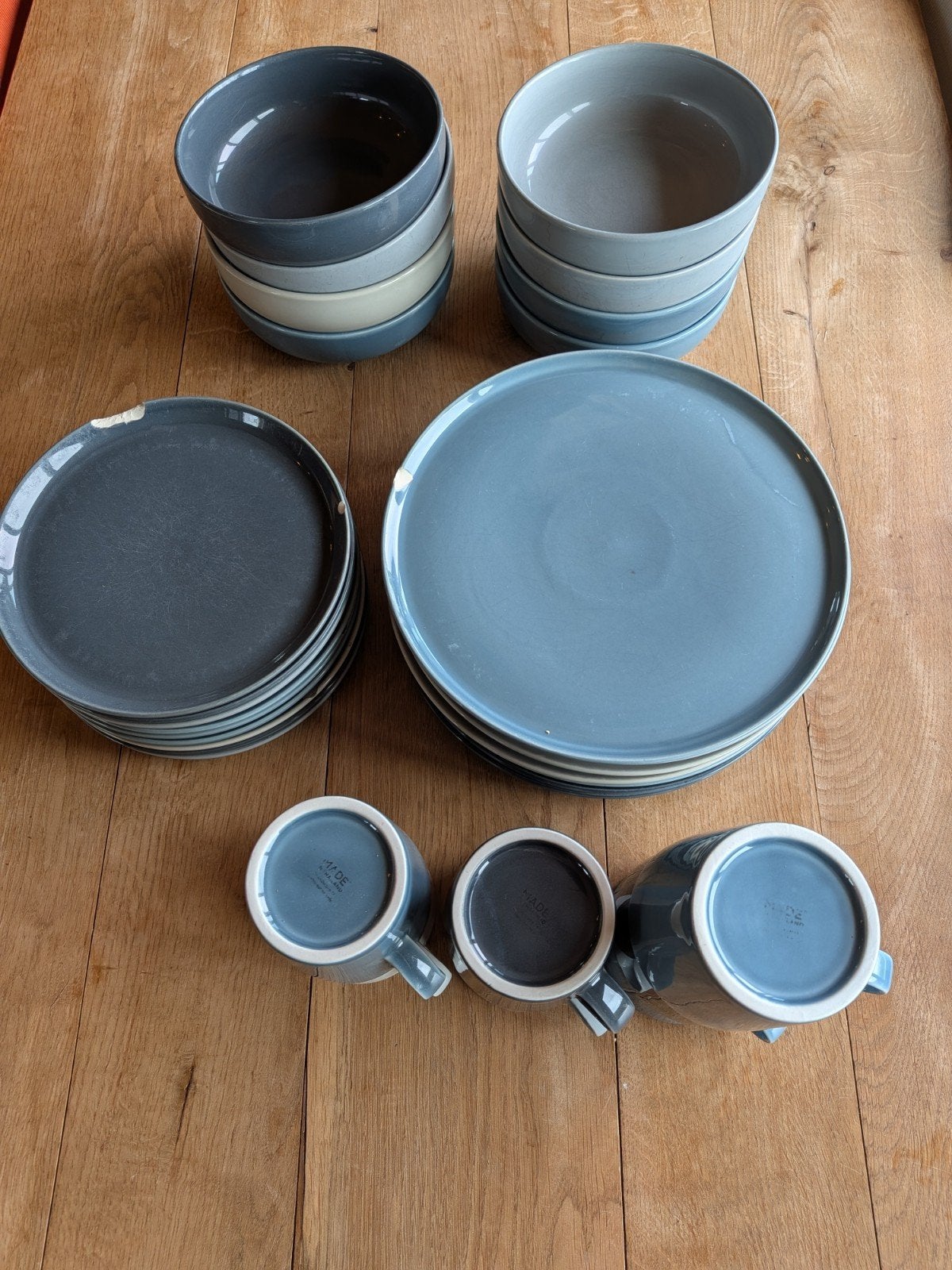 Servies - blauw/grijs tinten, Ophalen, Gebruikt, Overige merken, Overige stijlen
