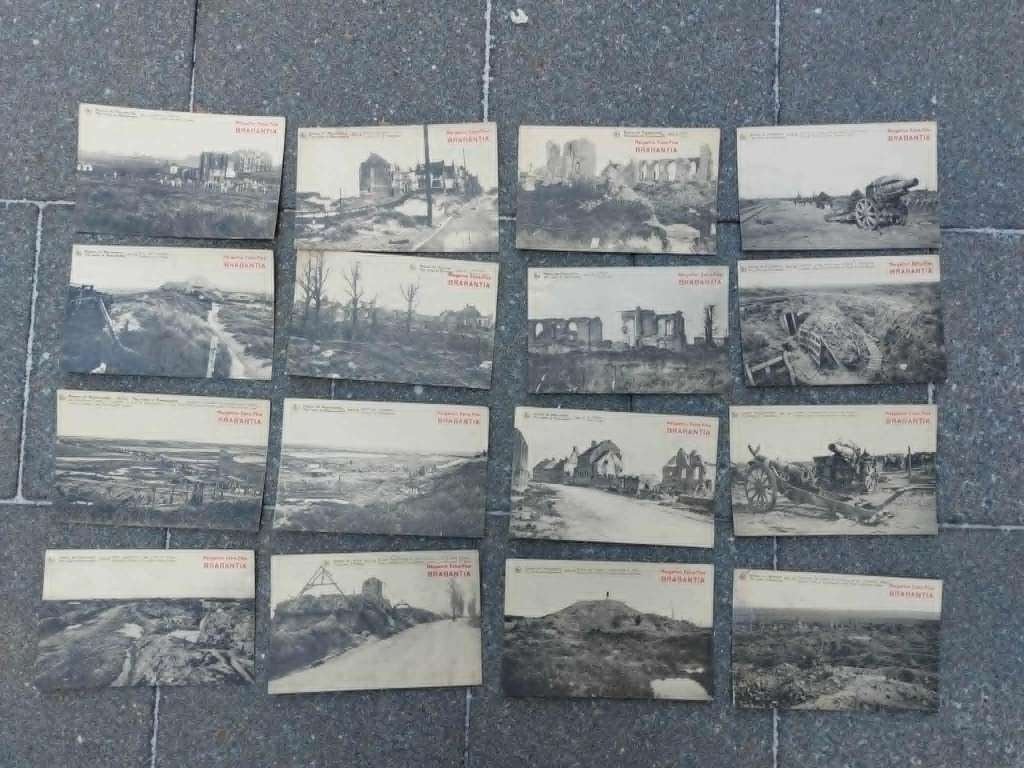 Belgische WO1 aansichtkaarten (121 stuks), Ophalen of Verzenden, Overige soorten, Overige gebieden, Foto of Poster