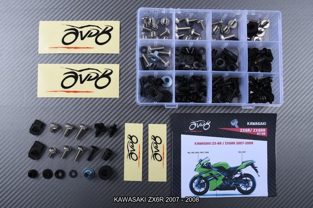 Kuip bouten set voor KAWASAKI ZX6R 2007 - 2008, Motoren, Verzenden, Nieuw