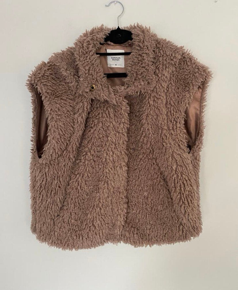 Harige vest / bodywarmer. Maat m, Verzenden, Zo goed als nieuw, Maat 38/40 (M), Roze