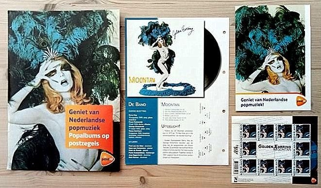 Golden Earring: Moontan postzegels promotie map., Ophalen of Verzenden, Zo goed als nieuw