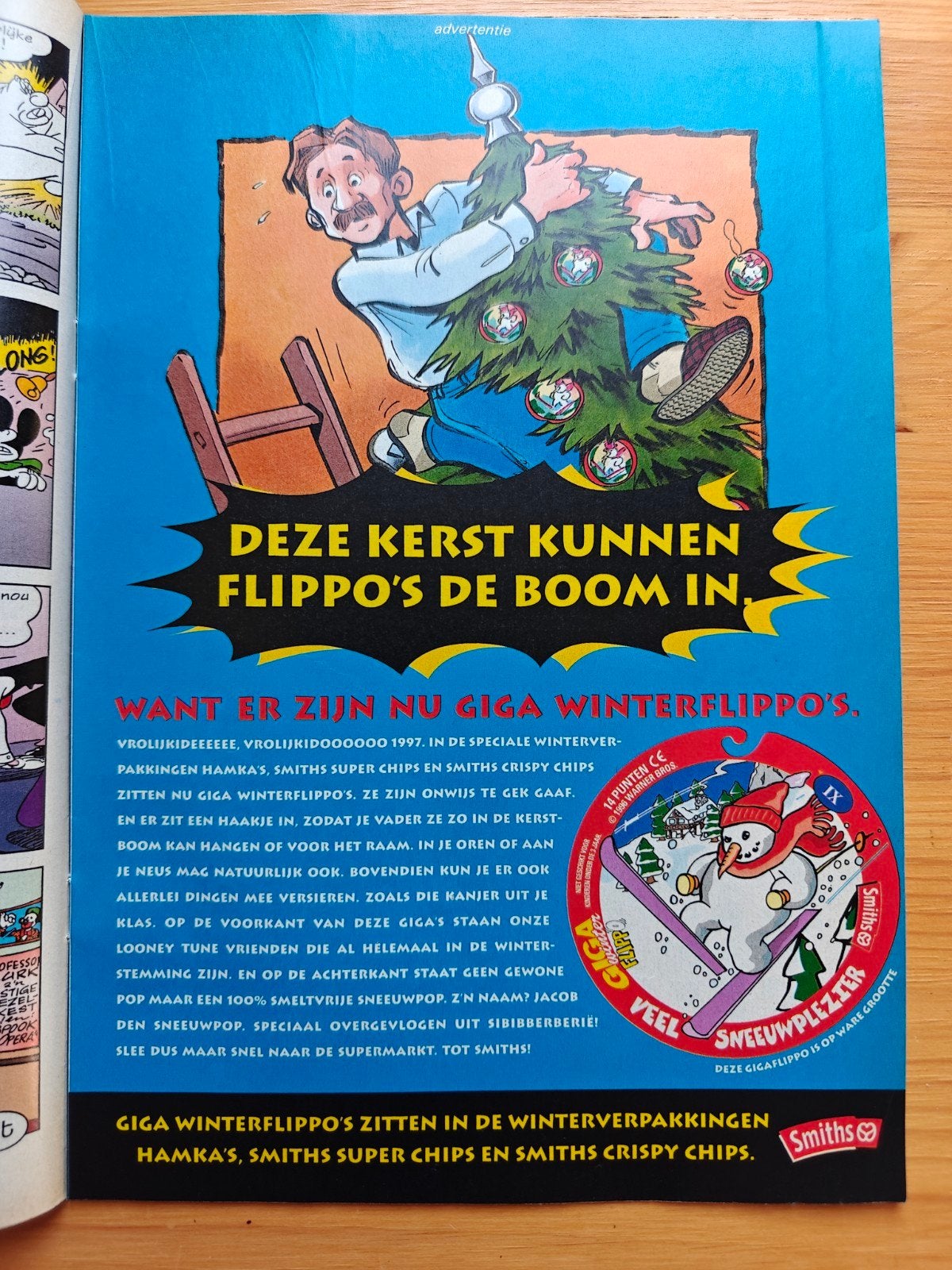 Flippo reclame in Donald Duck - Winterflippo, Ophalen of Verzenden, Winter, Overige typen