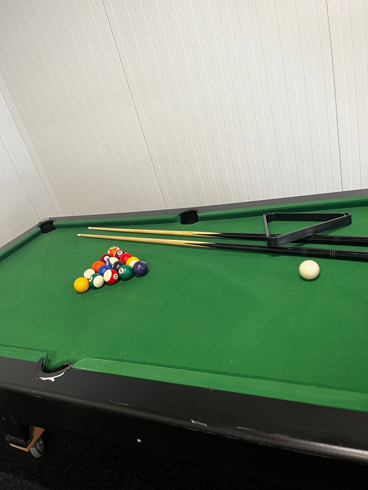 2-in-1 Pooltafel & Pingpongtafel – Compleet met accessoires, Ophalen, Gebruikt, Pooltafel