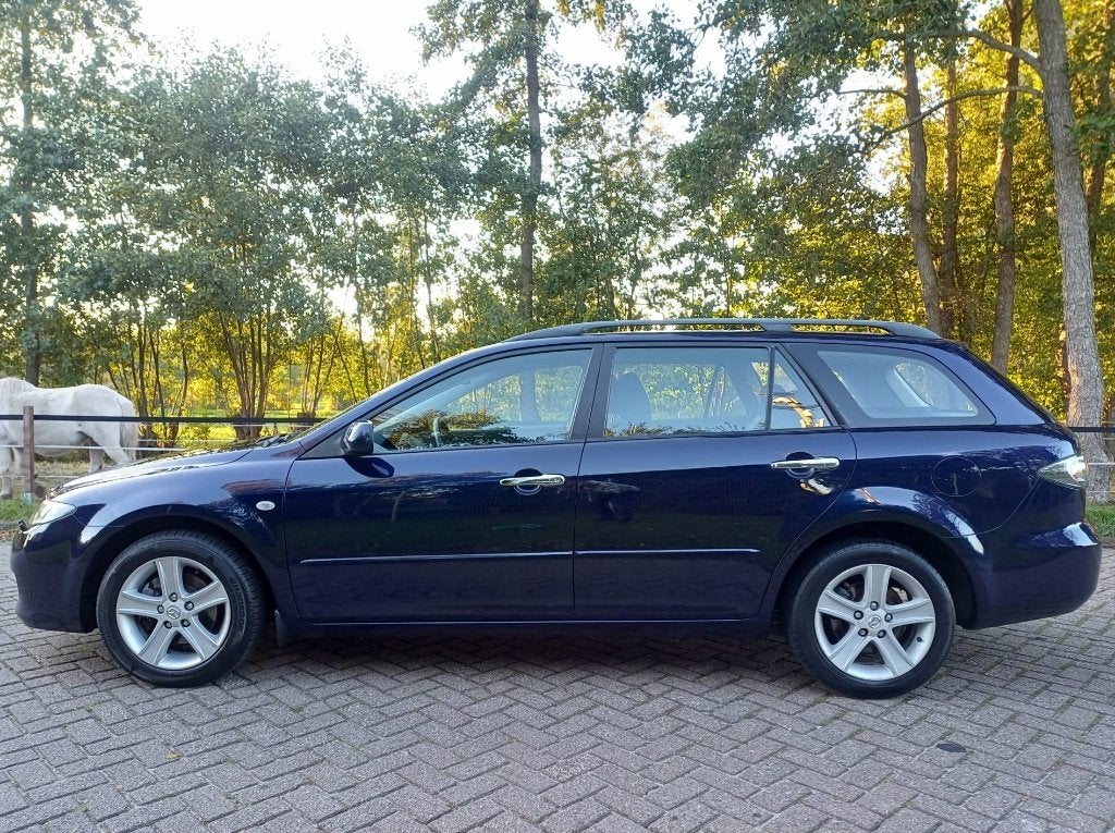 Mazda 6 1.8 Sportbreak Nette Auto LMV, Clima, Cruise, Bose, Auto's, Stof, 4 cilinders, Blauw, Origineel Nederlands