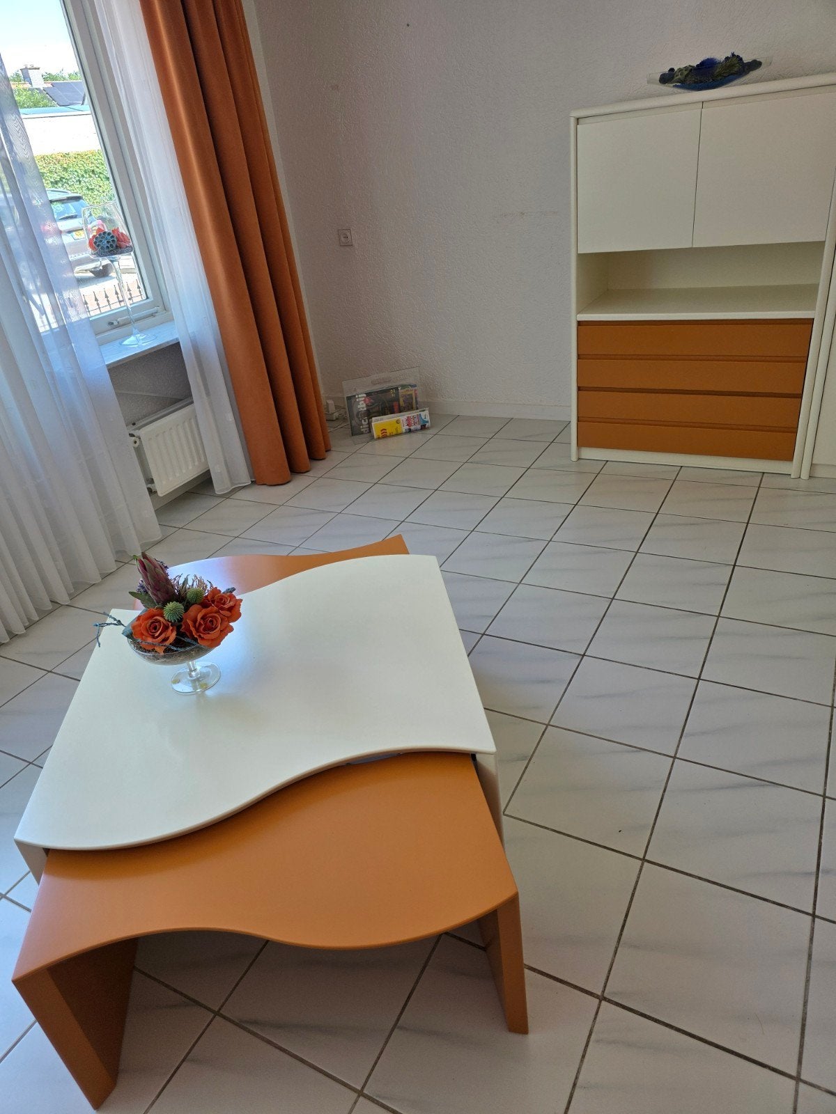 3delige salontafel + bijpassende kasten, Ophalen, Rechthoekig, 100 tot 150 cm, 50 tot 100 cm