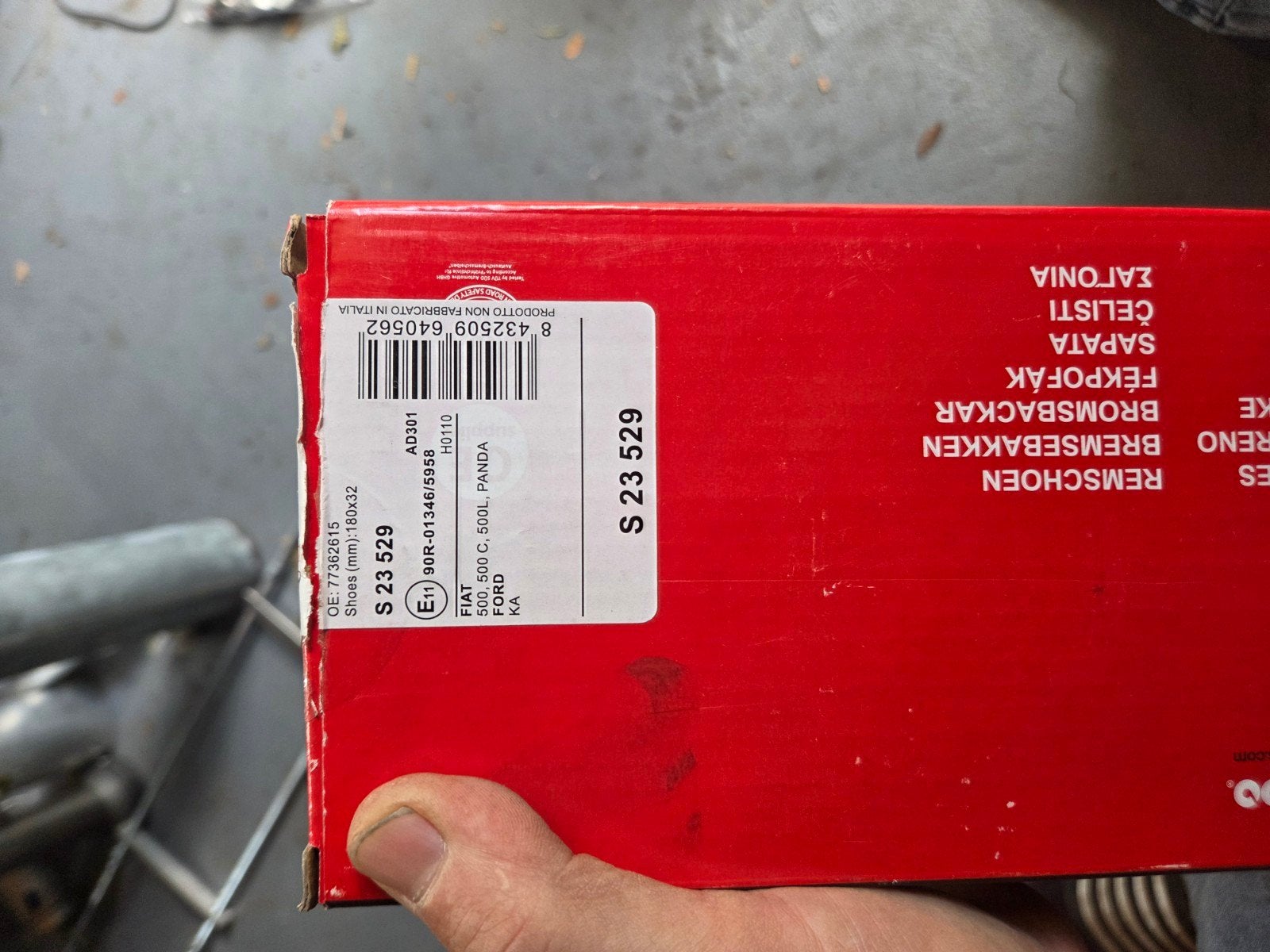 2 sets nieuwe remschoenen achter voor Fiat 500, Auto-onderdelen, Ophalen of Verzenden