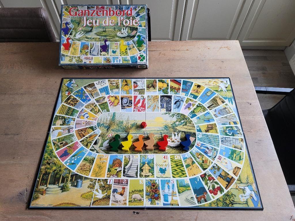 Ganzenbord Gezelschapsspel - Klassiek Bordspel, Vijf spelers of meer, Ophalen of Verzenden, Gebruikt, Selecta