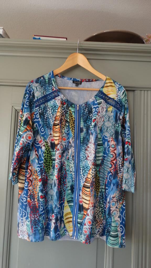 Pause Café blouse/vest met ritssluiting, maat 50, Kleding | Dames, Overige kleuren, Verzenden, Maat 46/48 (XL) of groter, Zo goed als nieuw