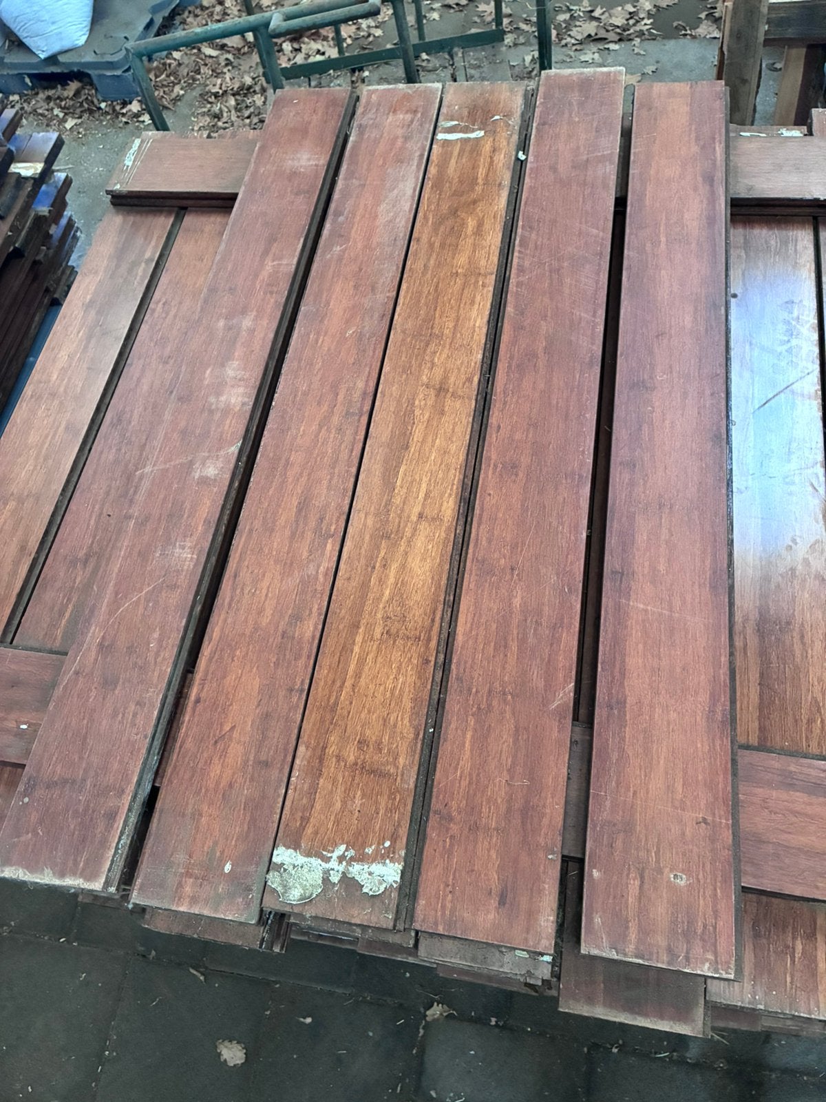 Bamboe planken tbv stalwanden / tussenwanden, ruim 25 meter