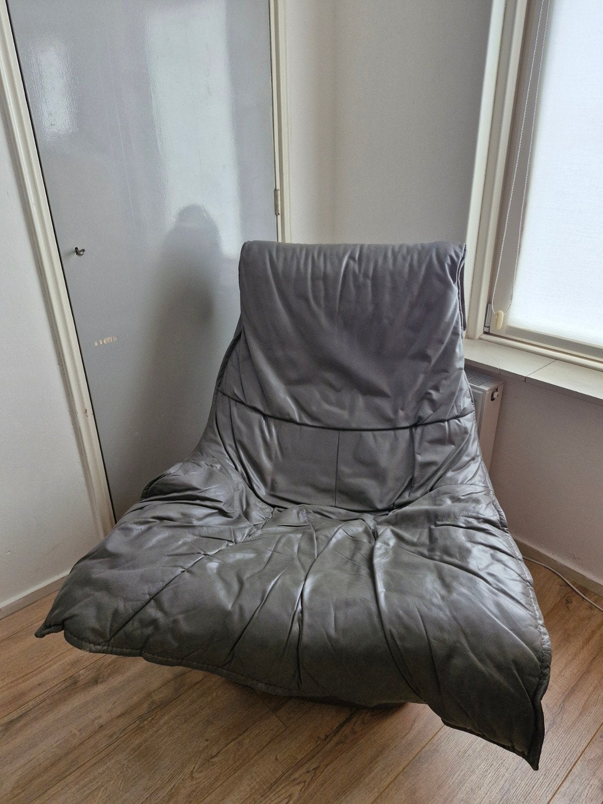 Leren vintage design fauteuil van Gerard v/d Berg, Huis en Inrichting, Ophalen, Gebruikt