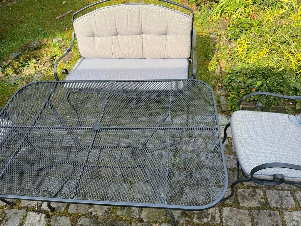 Royal Garden stalen tuinset - 6 personen - incl. kussens, Tuin en Terras, Ophalen, Overige materialen, Gebruikt, 6 zitplaatsen
