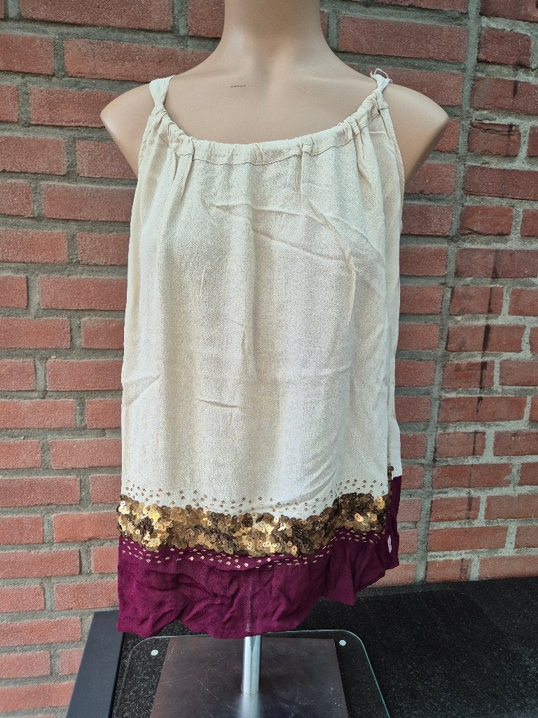 Didi aparte top met pailletjes maat s, Ophalen of Verzenden, Zo goed als nieuw, Maat 36 (S), Zonder mouw