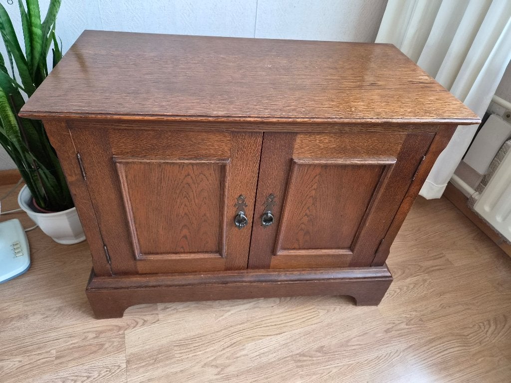 tv kast eiken, Ophalen, Gebruikt, Eikenhout, 50 tot 100 cm