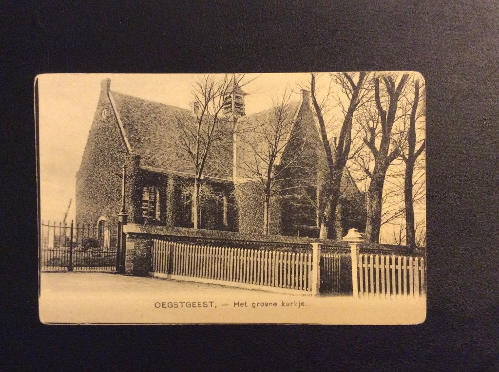 Oegstgeest, Het groene Kerkje, Ophalen of Verzenden, 1920 tot 1940, Ongelopen, Zuid-Holland