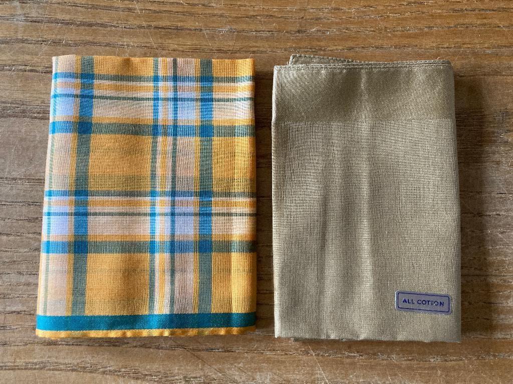 Vintage dames zakdoekjes dameszakdoekje bruin geel - nieuw, Ophalen of Verzenden