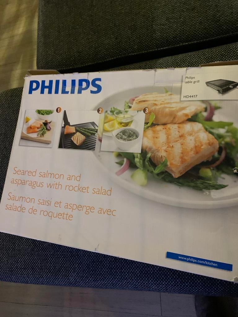 Philips Tafelgrill HD4417 - Nieuwstaat, Ophalen of Verzenden, Nieuw, Tafelgrill