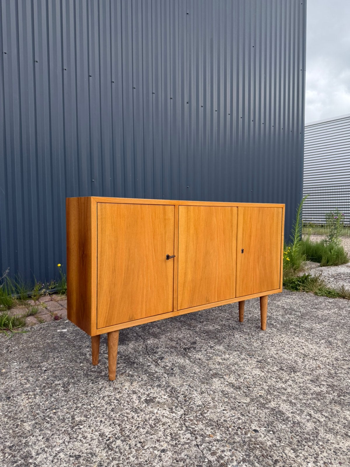 Vintage kastje halkastje tvmeubel, Ophalen, Gebruikt, 100 tot 150 cm, G
