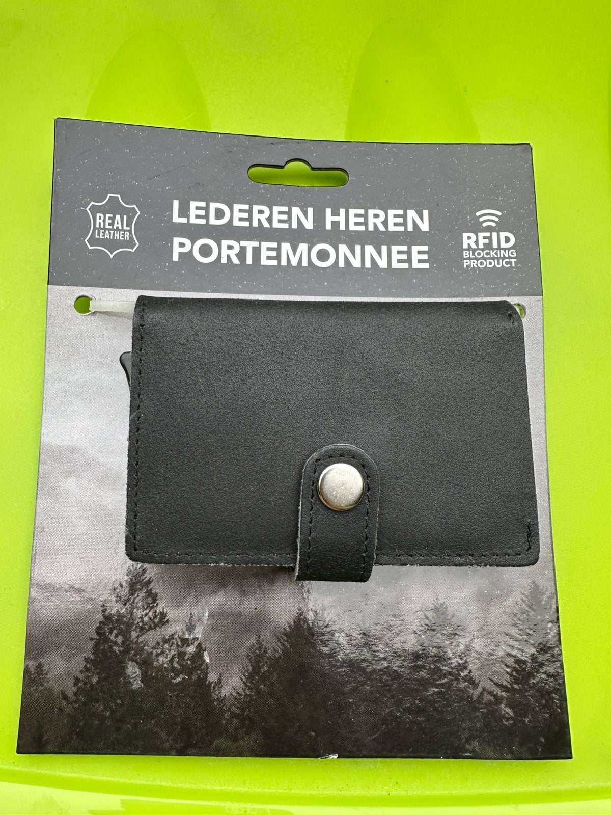 RFID.Leren hr.portemonnee/pashouder,nieuw !!, Sieraden, Tassen en Uiterlijk, Portemonnees, Ophalen, Nieuw, Zwart, Leer